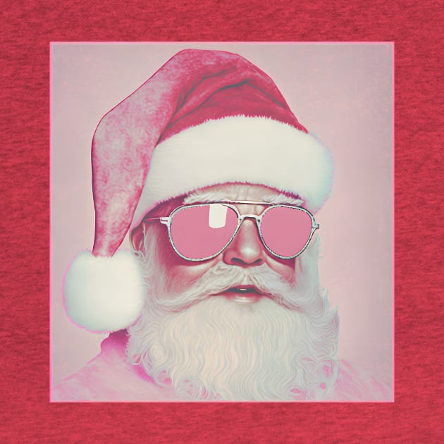 Retro vintage pink Santa Claus by Sobalvarro